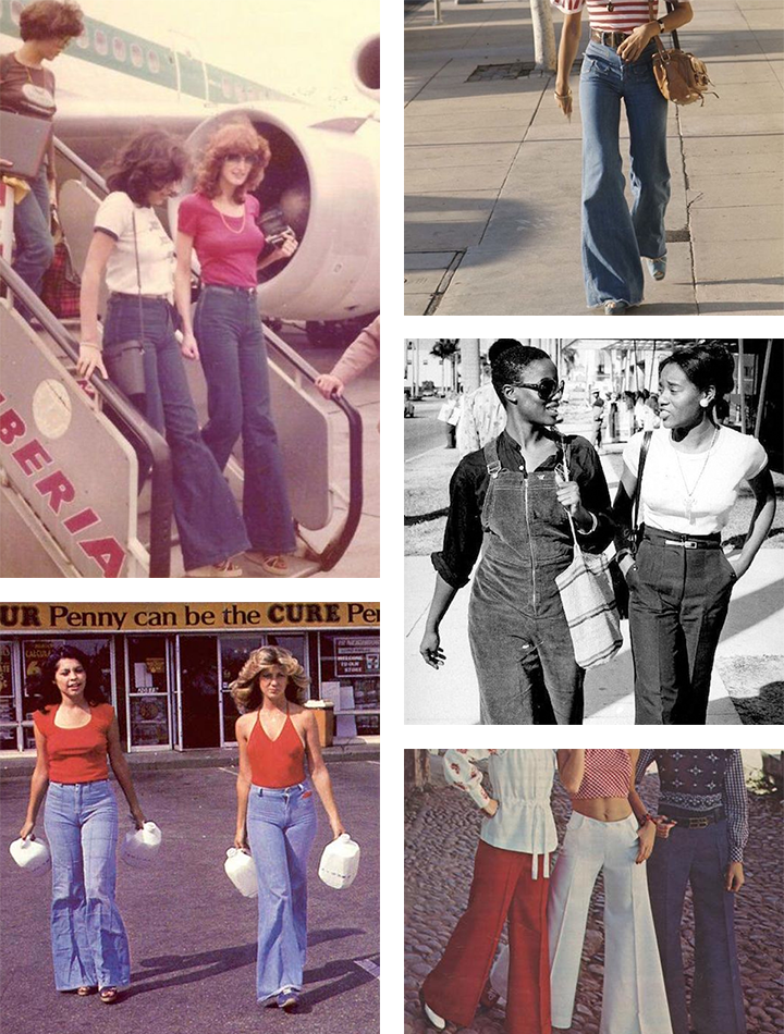 calça feminina anos 70